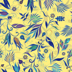 Fototapeta premium Digital textile kalamkari Allover pattern design