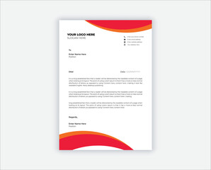 Print Ready Letterhead Design for Business! Vector Eps Ready for Use.