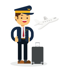 Aircraft staff. aircrew in uniforms pilots