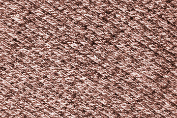 Close up the Brown knitting wool texture background.