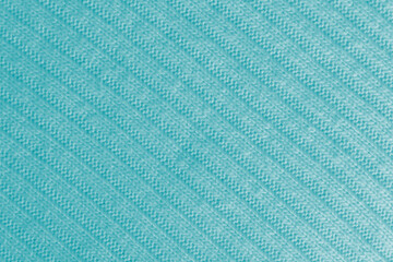 Blue knitting wool texture background.