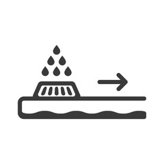 Road drain system glyph icon isolated on white background.Vector illustration.