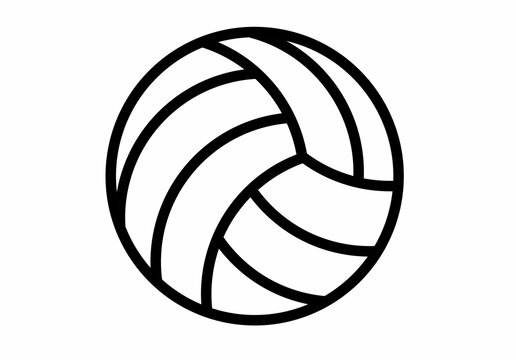 recommend clip art: volleyball icon isolated on white background
