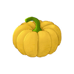 Vegetables, autumn harvest. 
Color illustration on a white background.