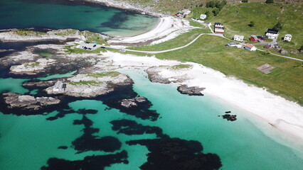 Grotlesanden Beach Area Bremanger Aerial View Norway