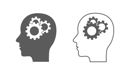 brain with gears cogs mechanism