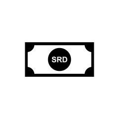 Suriname Currency, SRD, Suriname Money Icon Symbol. Vector Illustration