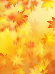 Obraz premium Oriental background material depicting autumn leaves