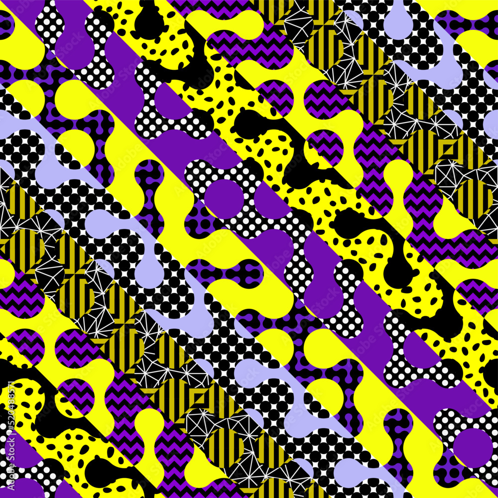 Poster Seamless vector pattern. Abstract square texture