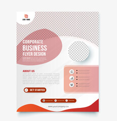 Corporate business flyer design template.