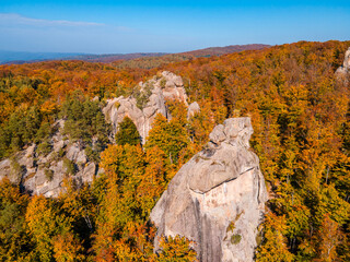 dovbush rocks landmark autumn season