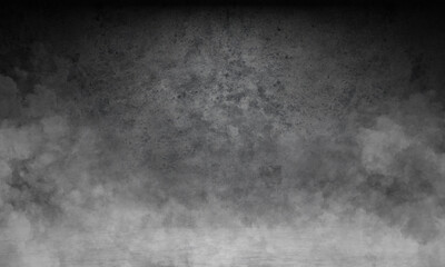 Fototapeta premium Fog smoke on dark copy space background