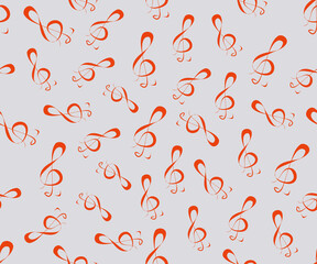 Melody icons Music seamless pattern