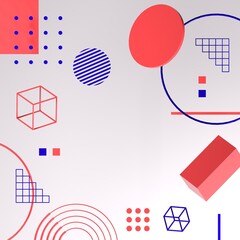 シンプルなオブジェクトのデザイン背景