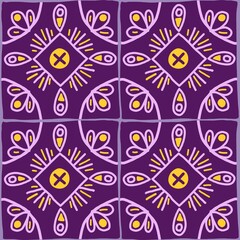 Fototapeta premium set of doodle different seamless colored vintage geometric pattern, texture for wallpaper, web page background, fabric and wrapping paper design,