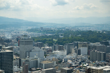 Fototapeta premium 金沢市街地 俯瞰撮影 石川県 日本