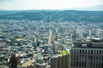 金沢市街地　俯瞰撮影　石川県　日本