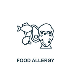 Food Allergy icon. Monochrome simple Allergy icon for templates, web design and infographics