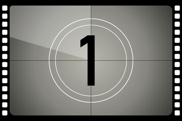 Countdown frames set. Number one - 1