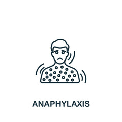 Anaphylaxis icon. Monochrome simple Allergy icon for templates, web design and infographics