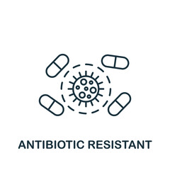 Antibiotic Resistant icon. Monochrome simple Allergy icon for templates, web design and infographics