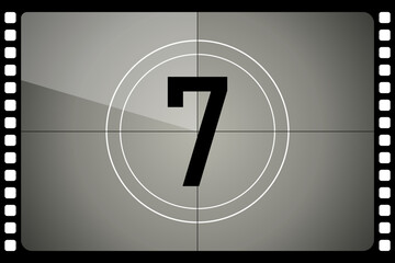 Countdown frames set. Number seven - 7