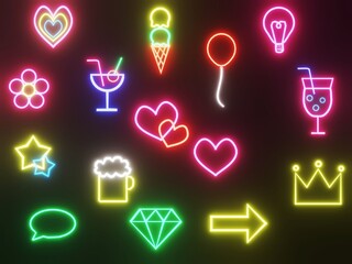 ネオン　素材　セット