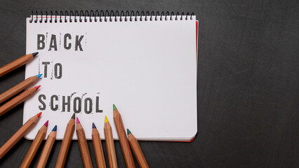 blank page of a notebook with the phrase 