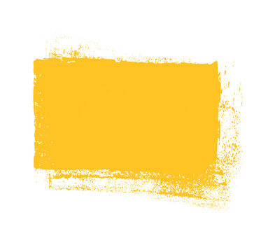 Dreckiger gelb oranger Pinselstreifen Banner mit Textfreiraum
