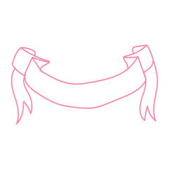 hand drawn ribbon abstract element design