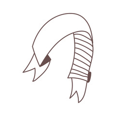 hand drawn ribbon abstract element design