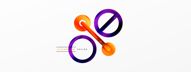 Circle composition abstract background. Trendy techno business template for wallpaper, banner, background or landing