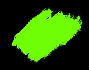 Pinselstreifen grün auf schwarz - Kritzelei oder unordentliche Markierung