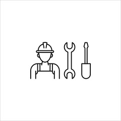 Technician icon with simple design, Repairman icon vector illustration. eps 10