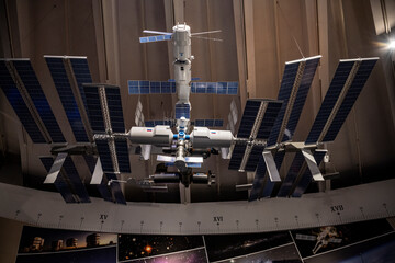layout of spacecraft and satellites for space exploration