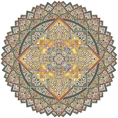マンダラアート(幾何学模様、直線的、立体加工)