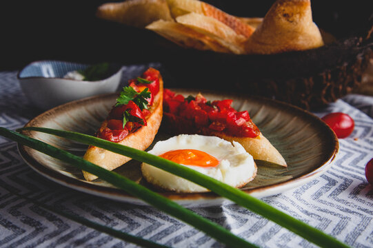 bruschetti on egg