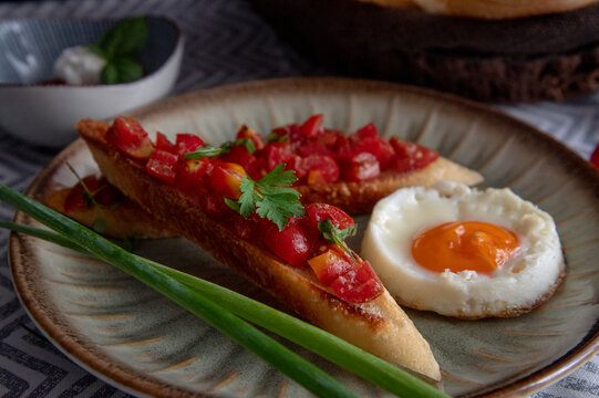 bruschetti on egg