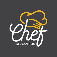 kitchen chef vintage design logo vector template