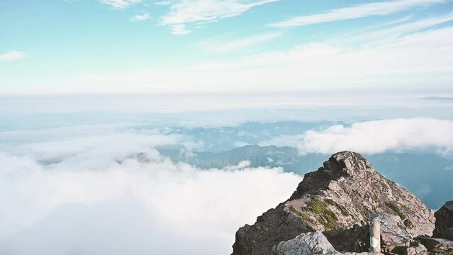 Time-lapse Yushan National Park the tallest mountain in Taiwan 