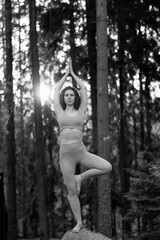 Woman Yoga - relax in nature Pilates fit