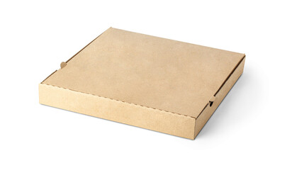 Blank brown open cardboard Pizza paper box