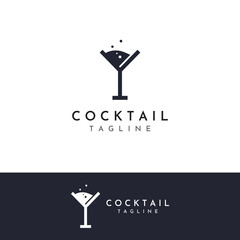 Alcohol cocktail logo, nightclub drinks.Logos for nightclubs, bars and more.In vector illustration concept style.