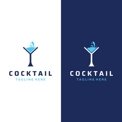 Alcohol cocktail logo, nightclub drinks.Logos for nightclubs, bars and more.In vector illustration concept style.