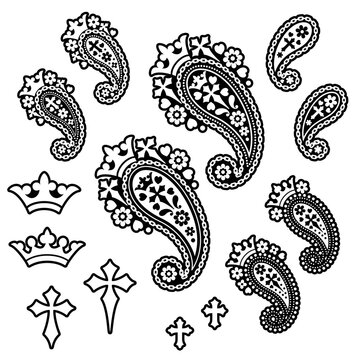 Cute and simple paisley material collection,