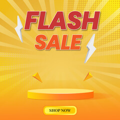 Flash Sale banner social media post template