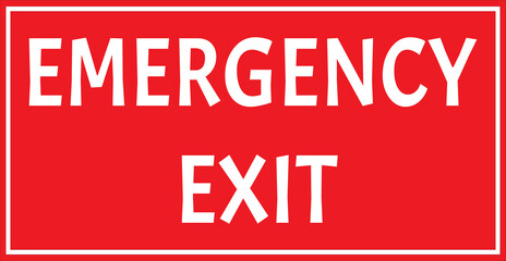EMERGENCY EXIT SIGN VECTOR