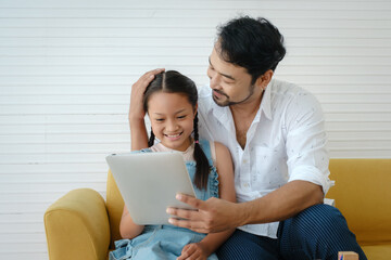 Fototapeta premium Father and kids.