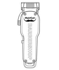 black and white and colorful hair clippers illustration

