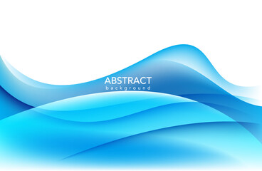 Abstract blue wave background